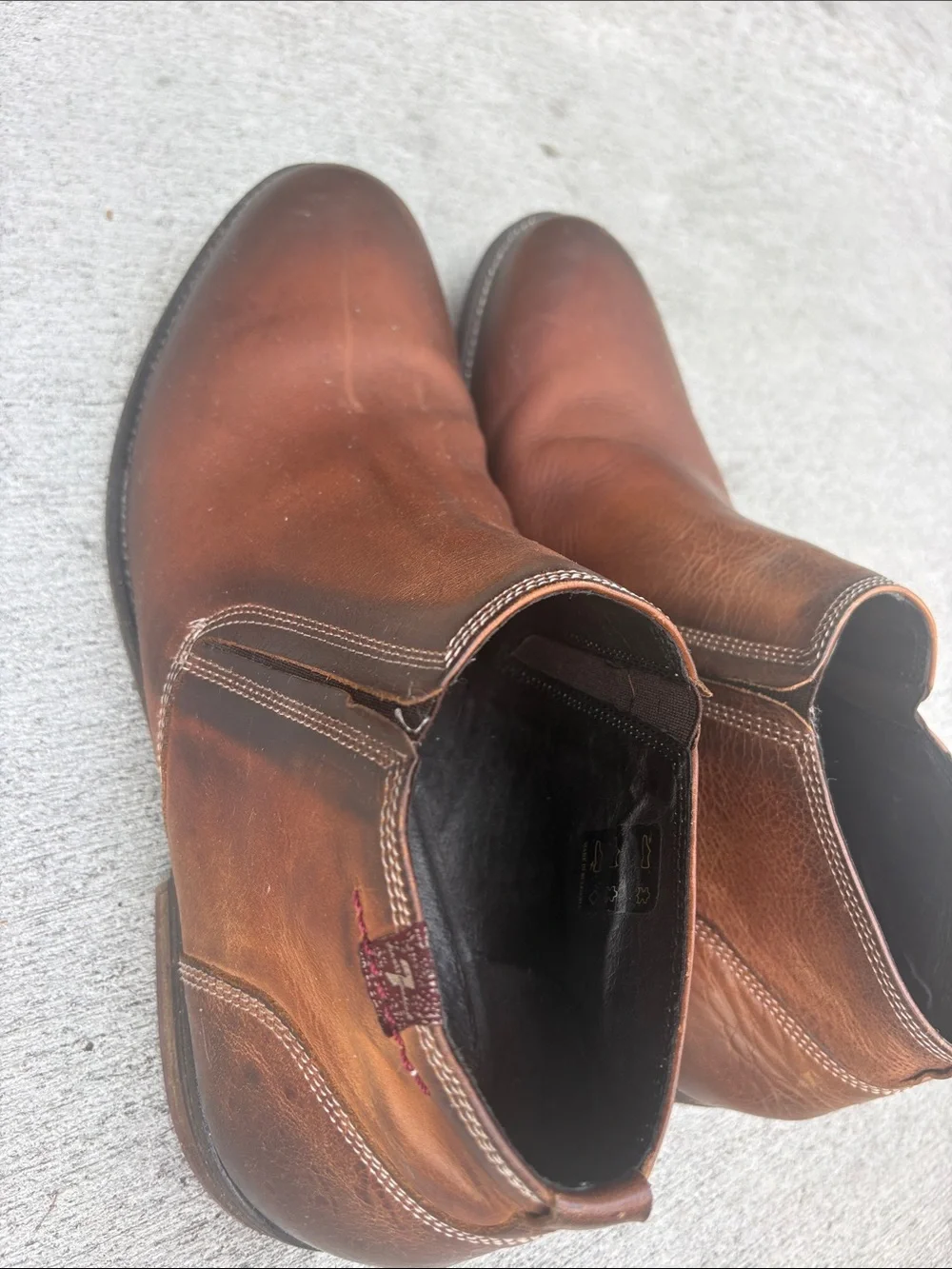 Men's Brown Leather Chukka Boots - Casual Pull-On Style